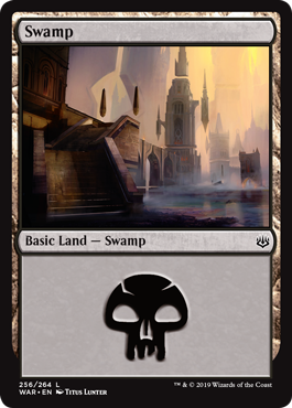 Swamp (256) (War of the Spark) Light Play