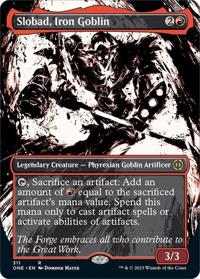 Slobad, Iron Goblin (Showcase) (Phyrexia: All Will Be One) Light Play