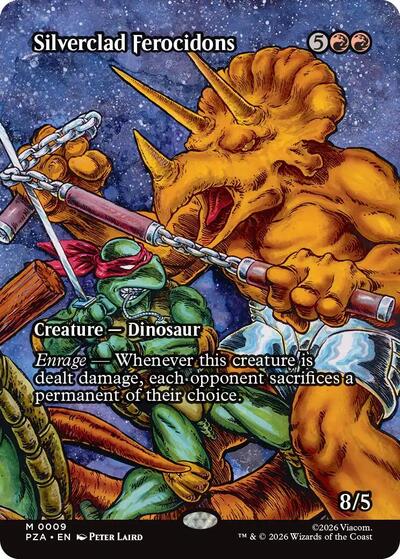 Silverclad Ferocidons (Borderless) (Teenage Mutant Ninja Turtles Eternal-Legal) Light Play