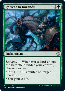 Retreat to Kazandu (Commander 2020 Zendikar Rising) Light Play