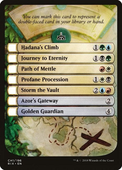 Checklist Card - Rivals of Ixalan (Rivals of Ixalan) Light Play
