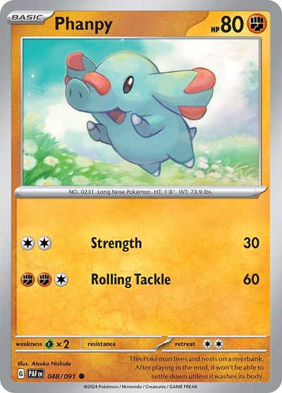 Phanpy (SV: Paldean Fates) Light Play Reverse Holofoil