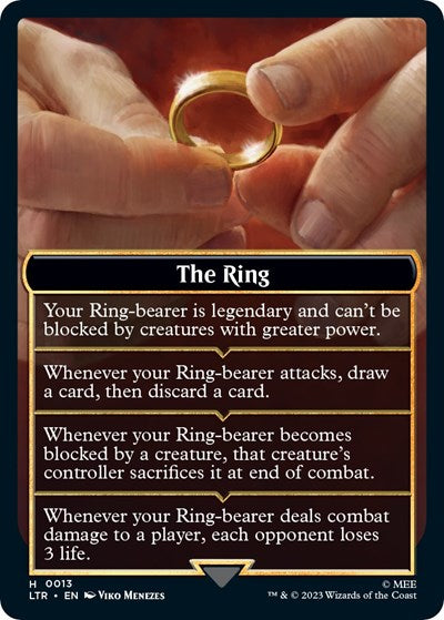 The Ring Helper Card (Token) (Universes Beyond: The Lord of the Rings: Tales of Middle-earth) Light Play