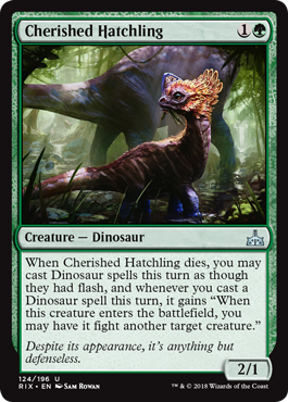 Cherished Hatchling (Rivals of Ixalan) Light Play