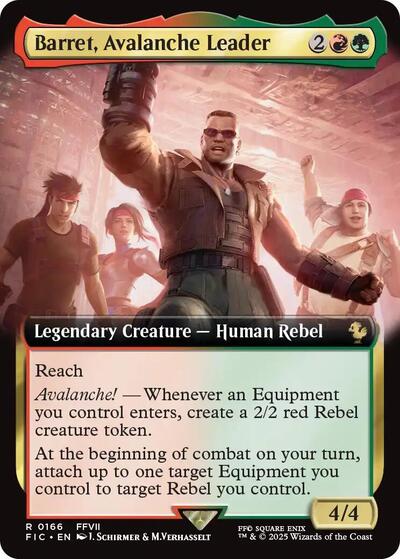 Barret, Avalanche Leader (Extended Art) (Commander: FINAL FANTASY) Light Play Foil