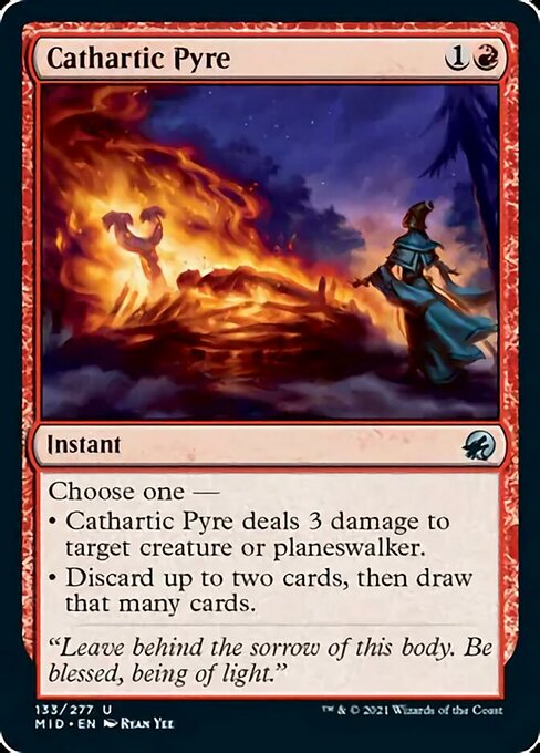 Cathartic Pyre (Innistrad: Midnight Hunt) Light Play Foil