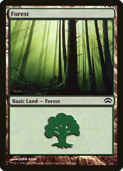 Forest (151) (Planechase 2012) Light Play
