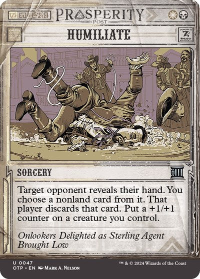 Humiliate (Outlaws of Thunder Junction: Breaking News) Light Play Foil