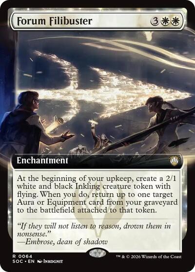 Forum Filibuster (Extended Art) (Commander: Secrets of Strixhaven) Light Play