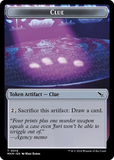 Clue (0014) / A 0041 Double-Sided Token (Murders at Karlov Manor) Light Play