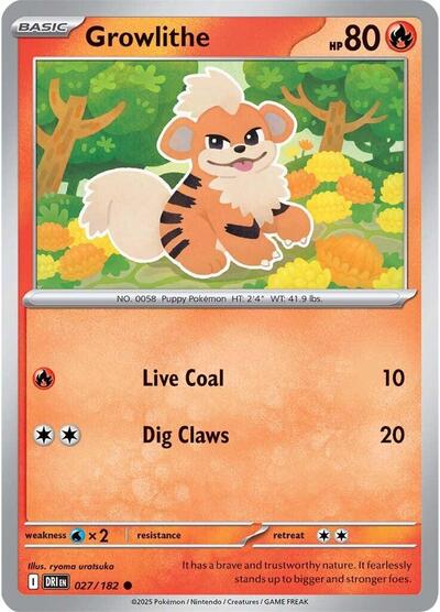 Growlithe (SV10: Destined Rivals) Light Play