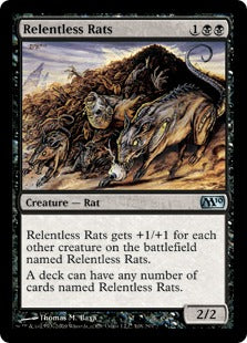 Relentless Rats (Magic 2010 Core Set) Light Play
