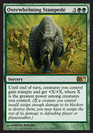 Overwhelming Stampede (Magic 2011 Core Set) Light Play
