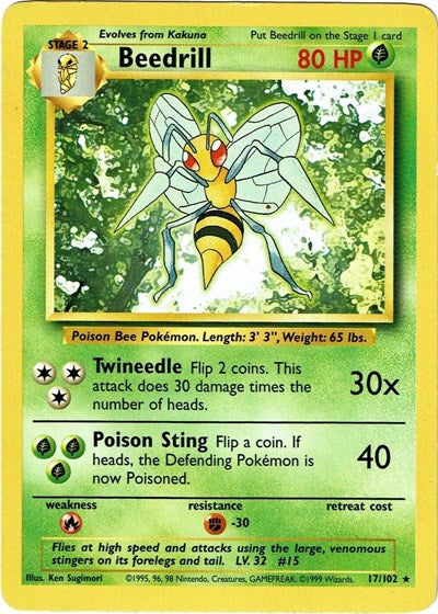 Beedrill (Base Set) Damaged / Poor