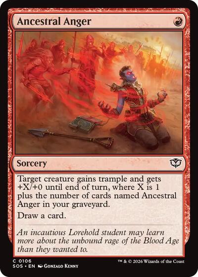 Ancestral Anger (Secrets of Strixhaven) Light Play