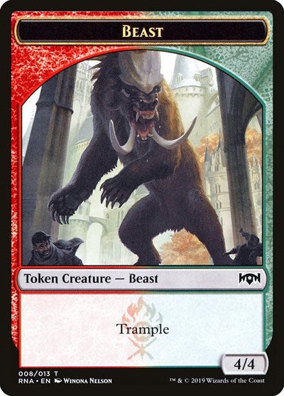 Beast Token (Ravnica Allegiance) Light Play