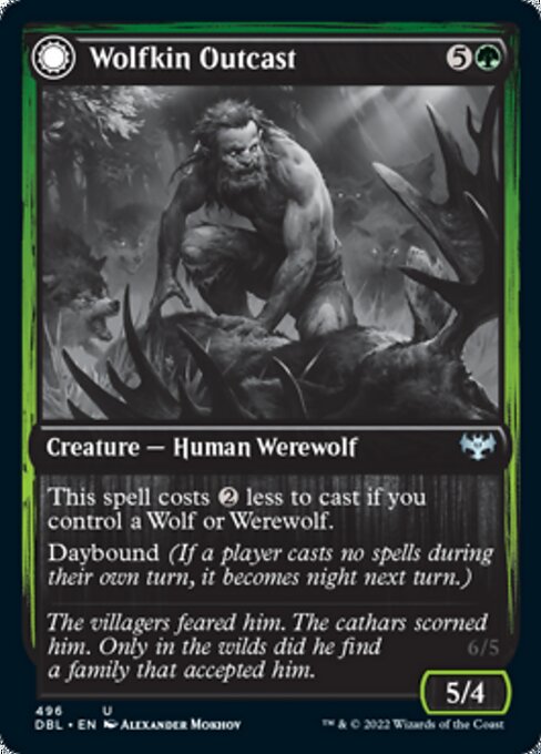 Wolfkin Outcast / Wedding Crasher (Innistrad: Double Feature) Light Play