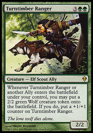 Turntimber Ranger (Zendikar) Light Play Foil