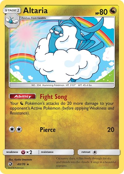 Altaria (Dragon Majesty) Light Play Reverse Holofoil