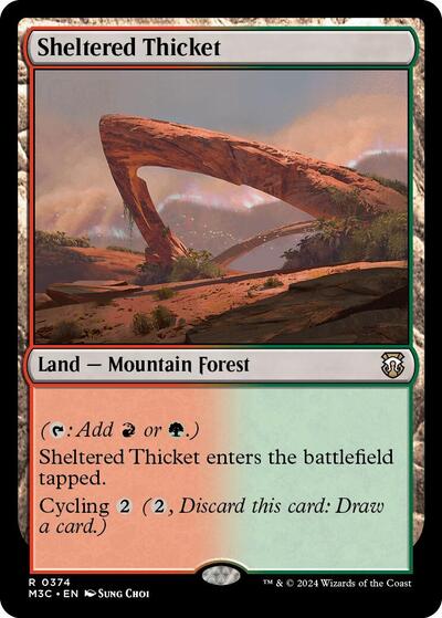 Sheltered Thicket (Commander: Modern Horizons 3) Light Play