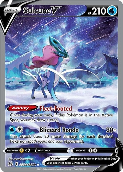 Suicune V (Crown Zenith: Galarian Gallery) Near Mint Holofoil