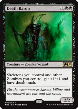 Death Baron (Magic 2019 Core Set) Light Play Foil