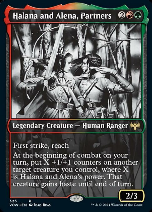 Halana and Alena, Partners (Showcase) (Innistrad: Crimson Vow) Light Play