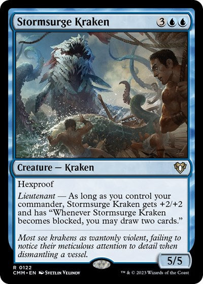 Stormsurge Kraken (Commander Masters) Light Play