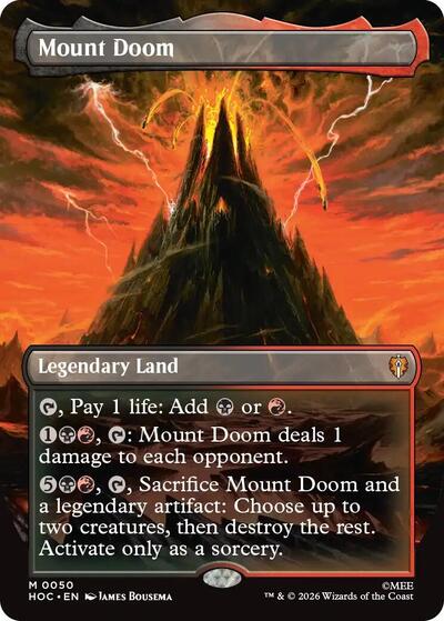Mount Doom (Borderless) (The Hobbit: Eternal-Legal) Light Play Foil