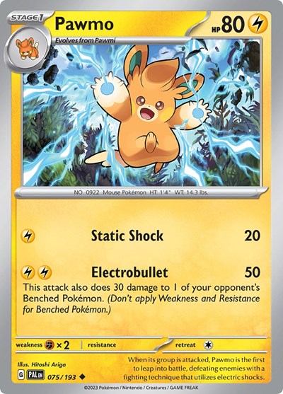 Pawmo (SV02: Paldea Evolved) Light Play Reverse Holofoil