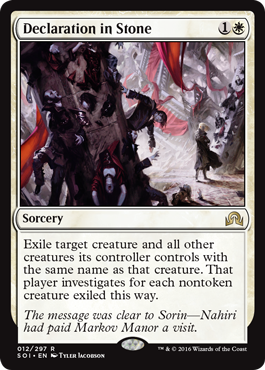 Declaration in Stone (Shadows Over Innistrad) Medium Play