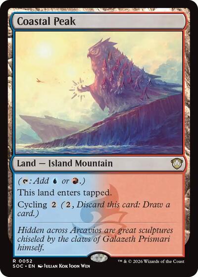 Coastal Peak (Commander: Secrets of Strixhaven) Light Play