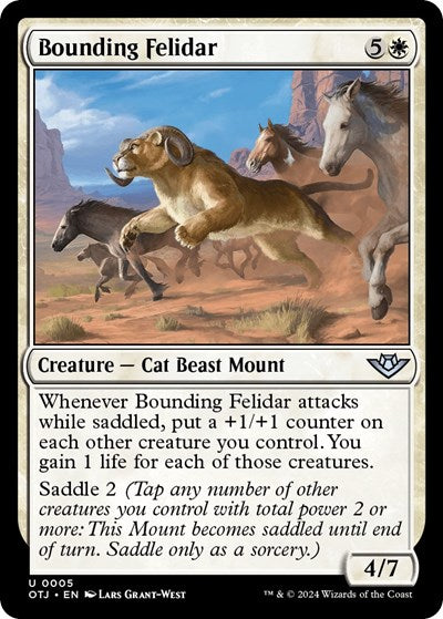 Bounding Felidar (Outlaws of Thunder Junction) Damaged / Poor
