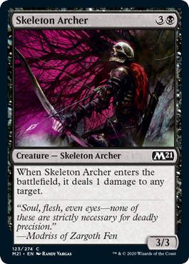 Skeleton Archer (Magic 2021 Core Set) Light Play Foil