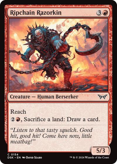 Ripchain Razorkin (Duskmourn: House of Horror) Light Play Foil