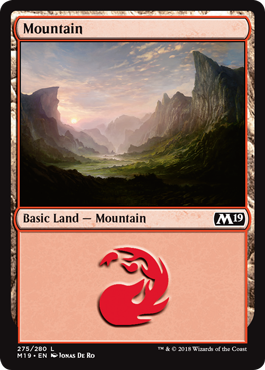 Mountain (275) (Magic 2019 Core Set) Light Play