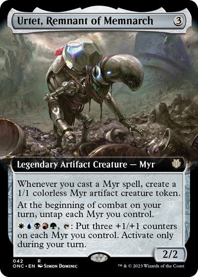 Urtet, Remnant of Memnarch (Extended Art) (Commander: Phyrexia: All Will Be One) Light Play