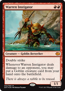 Warren Instigator (Duel Decks: Merfolk vs Goblins) Medium Play Foil
