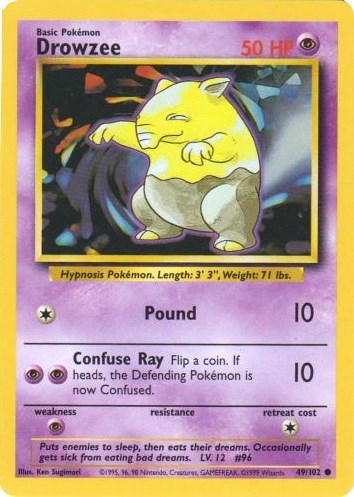Drowzee (Base Set) Heavy Play