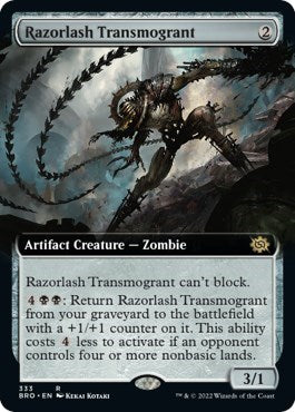 Razorlash Transmogrant (Extended Art) (The Brothers' War) Light Play