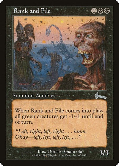Rank and File (Urza's Legacy) Light Play