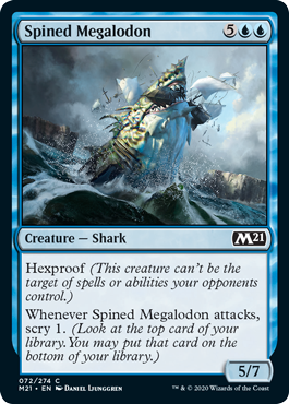 Spined Megalodon (Magic 2021 Core Set) Light Play Foil