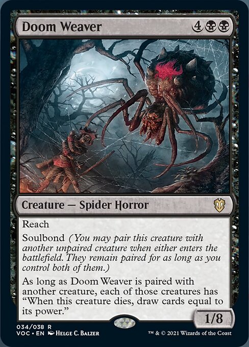 Doom Weaver (Commander 2021 Crimson Vow) Light Play
