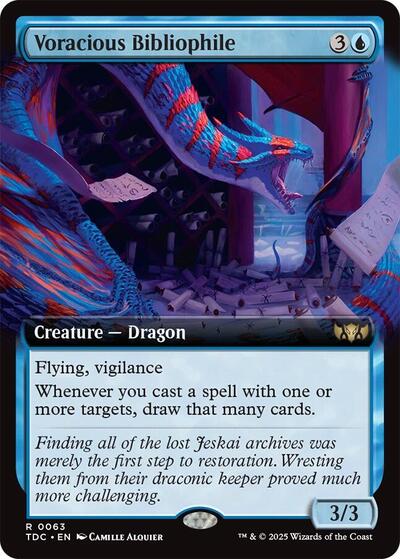 Voracious Bibliophile (Extended Art) (Commander: Tarkir: Dragonstorm) Light Play
