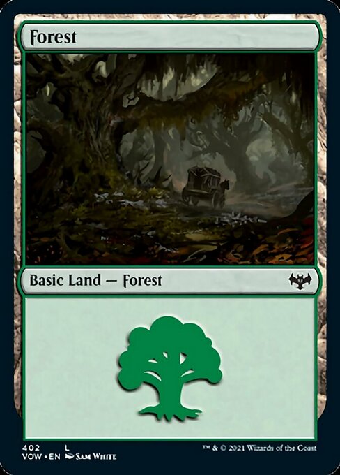 Forest (402) (Innistrad: Crimson Vow) Light Play Foil