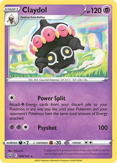 Claydol (SWSH05: Battle Styles) Light Play Reverse Holofoil