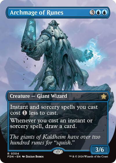 Archmage of Runes (Borderless) (Foundations) Light Play
