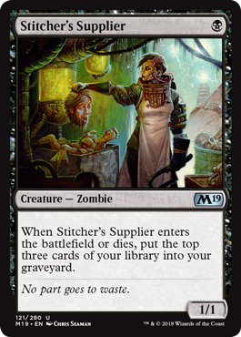 Stitcher's Supplier (Magic 2019 Core Set) Light Play
