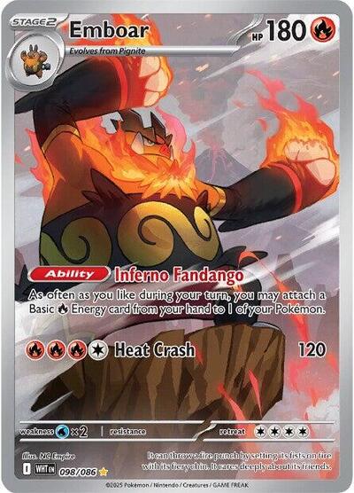 Emboar - 098 (SV: White Flare) Light Play Holofoil