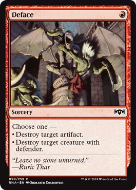Deface (Ravnica Allegiance) Light Play